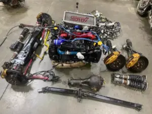 JDM WRX STI EJ207 V7 COMPLETE ENGINE ( EJ207DW3CR ) 6 SPEED TRANSMISSION ((TY856WB1) , ECU WIRE LOOM , SPEC C - Image 3