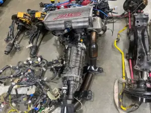 JDM WRX STI EJ207 V7 COMPLETE ENGINE ( EJ207DW3CR ) 6 SPEED TRANSMISSION ((TY856WB1) , ECU WIRE LOOM , SPEC C - Image 2