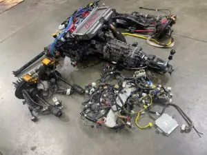 JDM WRX STI EJ207 V7 COMPLETE ENGINE ( EJ207DW3CR ) 6 SPEED TRANSMISSION ((TY856WB1) , ECU WIRE LOOM , SPEC C