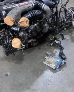 JDM USED NISSAN SKYLINE GTR R32 , RB 26 DET ENGINE AND AWD TRANSMISSION 5 SPEED MANUAL , UNCUT WIRE AND ECU - Image 4