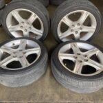 JDM TOYOTA ALTEZZA /LEXUS IS 300 OEM WHEELS 5X114.3 17X7JJ OFFSET 50 1998-2005 , WITH USED TIRES