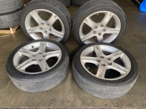 JDM TOYOTA ALTEZZA /LEXUS IS 300 OEM WHEELS 5X114.3 17X7JJ OFFSET 50 1998-2005 , WITH USED TIRES