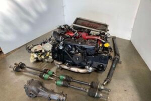 Jdm Wrx Sti Version 7 GDB Ej207 Turbo 2.0L Engine And 6 Speed Manual Transmission , Matching Differential, Drive Shaft , 4 Points Axels , Wire Loom , Ecu - Image 2