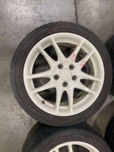 JDM WHEELS JDM HONDA RSX TYPE R , DC5 OEM WHEELS BY ASAHI TEC 17x6JJ 5X114.3 OFFSET 60 GOOD USED TIRES - Image 6