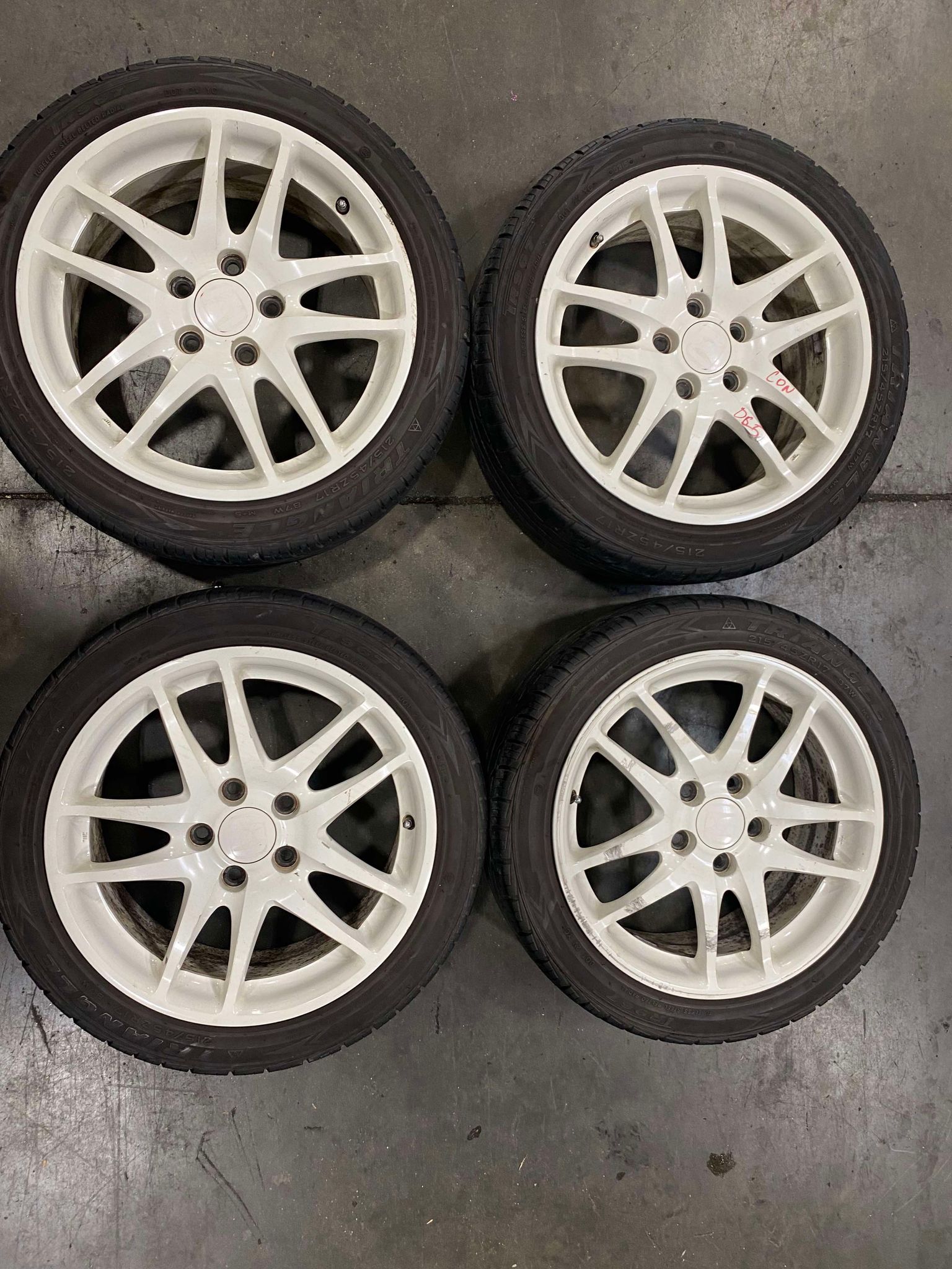 462554845 919375310169580 2595753534215586465 N JDM WHEELS JDM HONDA RSX TYPE R , DC5 OEM WHEELS BY ASAHI TEC 17x6JJ 5X114.3 OFFSET 60 GOOD USED TIRES - Image 1