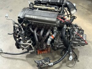 JDM TOYTA 4A-GE BLACK TOP ENGINE 1.6LITER WITH MANUEL TRANSMISSION , ECU , UNCUT WIRE