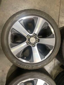 JDM SUBARU OEM WHEELS 2008-2014 STI MODEL GRF 5X114.3, 17X7 JJ OFFSET 48 , BRIDGESTONE USED TIRES - Image 5