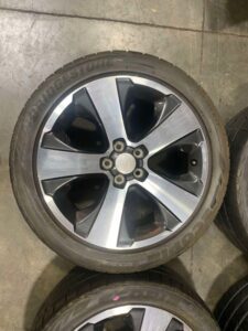 JDM SUBARU OEM WHEELS 2008-2014 STI MODEL GRF 5X114.3, 17X7 JJ OFFSET 48 , BRIDGESTONE USED TIRES - Image 3