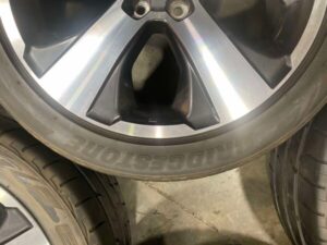 JDM SUBARU OEM WHEELS 2008-2014 STI MODEL GRF 5X114.3, 17X7 JJ OFFSET 48 , BRIDGESTONE USED TIRES - Image 6