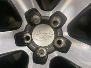 JDM SUBARU OEM WHEELS 2008-2014 STI MODEL GRF 5X114.3, 17X7 JJ OFFSET 48 , BRIDGESTONE USED TIRES - Image 7