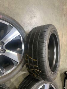 JDM SUBARU OEM WHEELS 2008-2014 STI MODEL GRF 5X114.3, 17X7 JJ OFFSET 48 , BRIDGESTONE USED TIRES - Image 8
