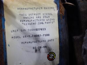 1994 Detroit Diesel 8.2 Liter Truck Engine - Image 9