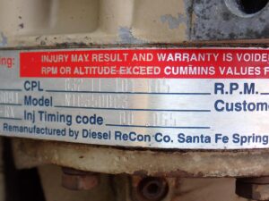 1995 Cummins NTC-350 Big Cam Diesel Engine CPL 632 - Image 8