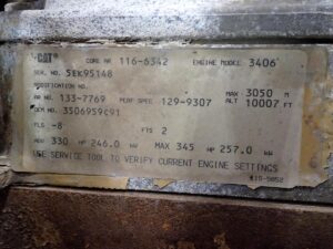 1996 CAT 3406E Diesel Engine 5EK LOW MILES - Image 9