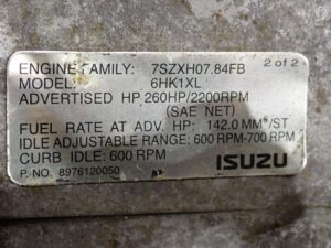 2007 Isuzu 6HK1X Diesel Truck Engine 57K MILES - Image 9