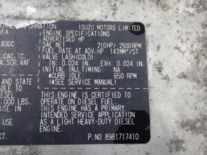 2010 Isuzu 4HK1-TC Diesel Engine 25K MILES! - Image 8