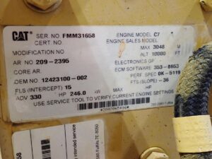 2011 CAT C7 Diesel Engine FMM 330 HP ARMY SURPLUS! - Image 8