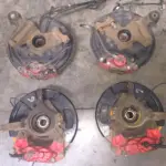 JDM SUBARU WRX 4/2 POTS BRAKES ASSEMBLY 5X100